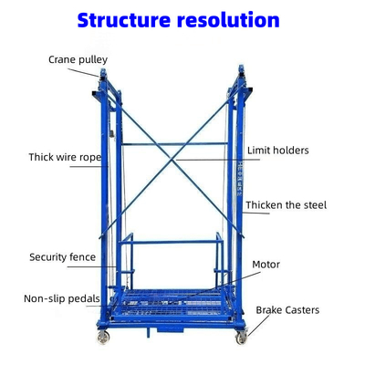 Electric 2m Scaffold Lift Construction Decoration